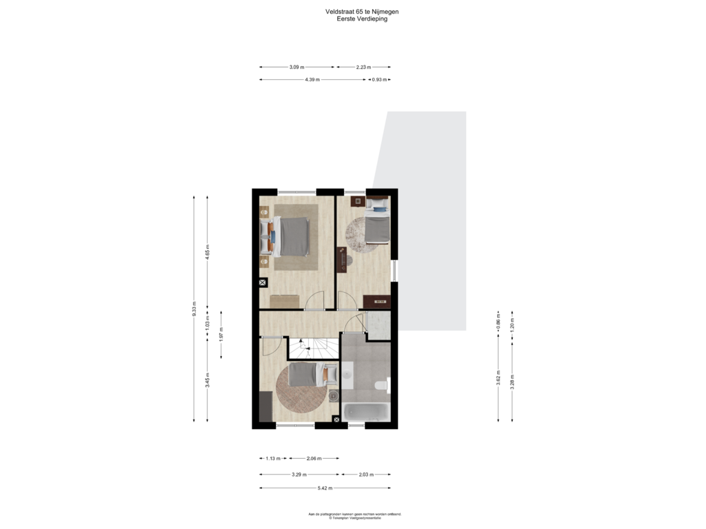 Bekijk plattegrond van Eerste Verdieping van Veldstraat 65