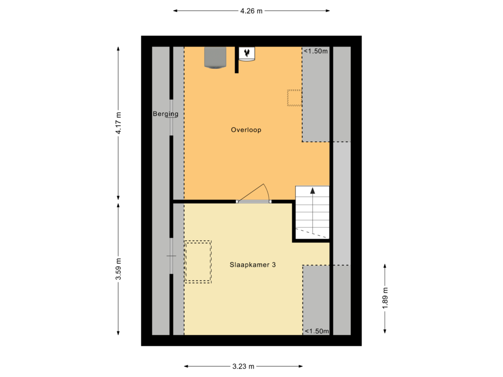 Bekijk plattegrond van 2e Verdieping van Ardèchelaan 16