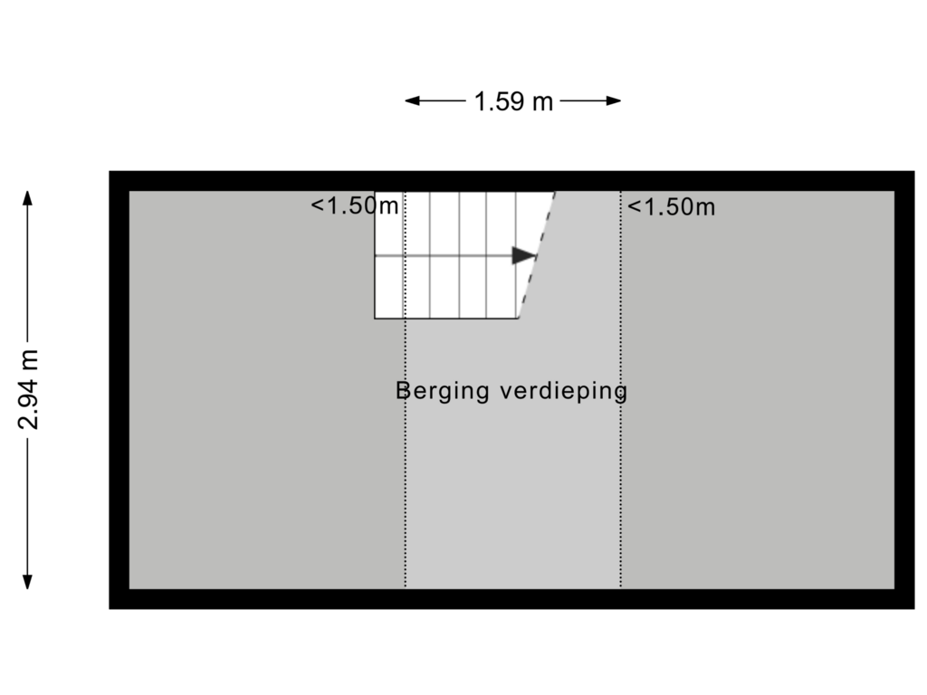 Bekijk plattegrond van Berging Verdieping van Ardèchelaan 16