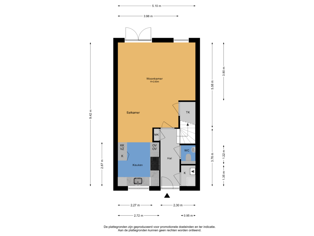 Bekijk plattegrond van Begane grond van Aristotelesstraat 601-16