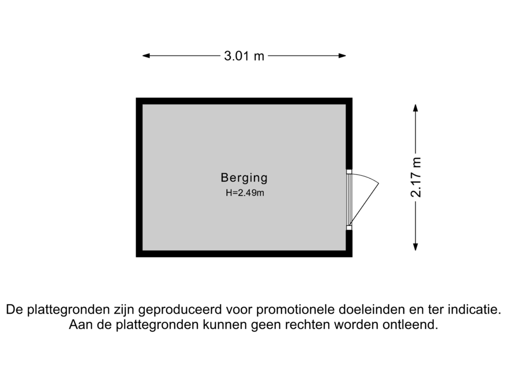 Bekijk plattegrond van Berging van Aristotelesstraat 601-16