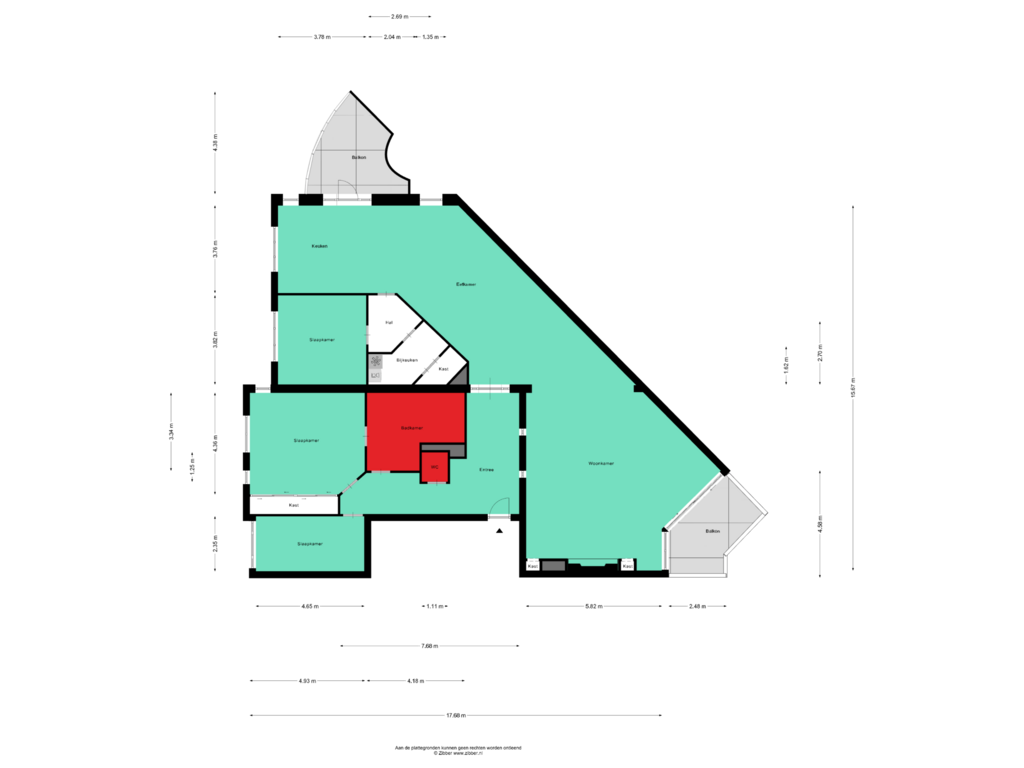 Bekijk plattegrond van Appartement van Jeneverbes 67