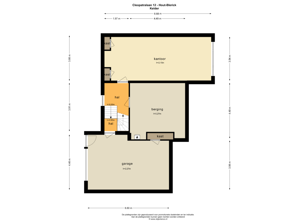 Bekijk plattegrond van Kelder van Cleopatralaan 12