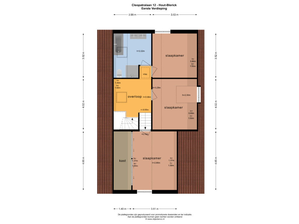 Bekijk plattegrond van Eerste Verdieping van Cleopatralaan 12