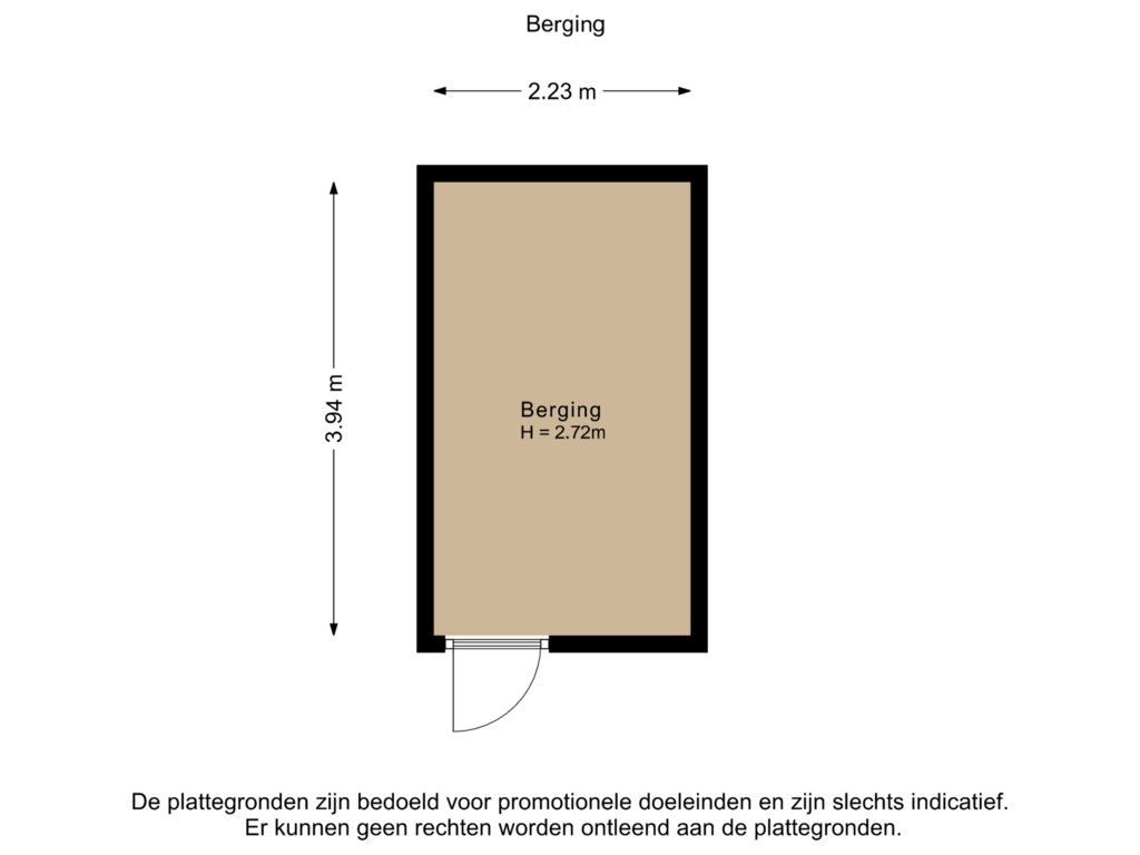 Bekijk plattegrond van Berging van Admiraal De Ruijterweg 68-2