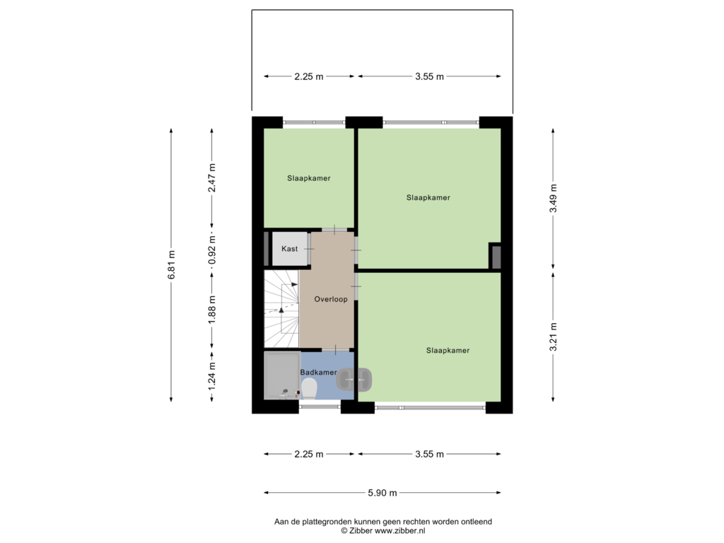 Bekijk plattegrond van Eerste Verdieping van Grevelingen 9