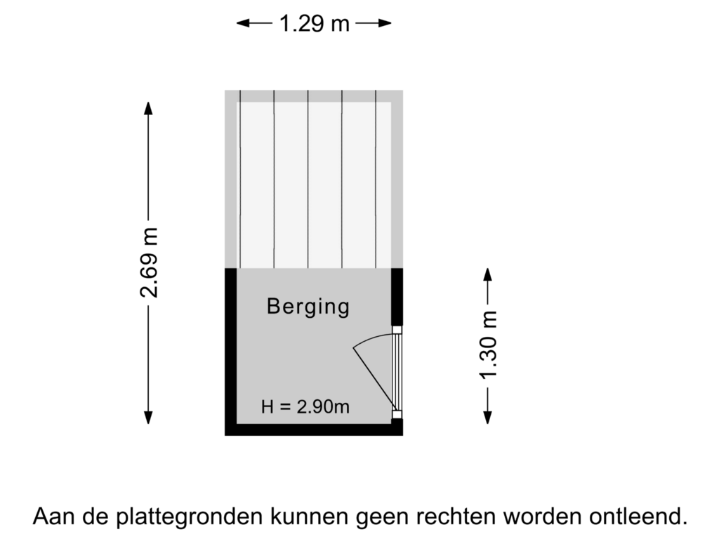 Bekijk plattegrond van Berging van Nieuwstraat 50