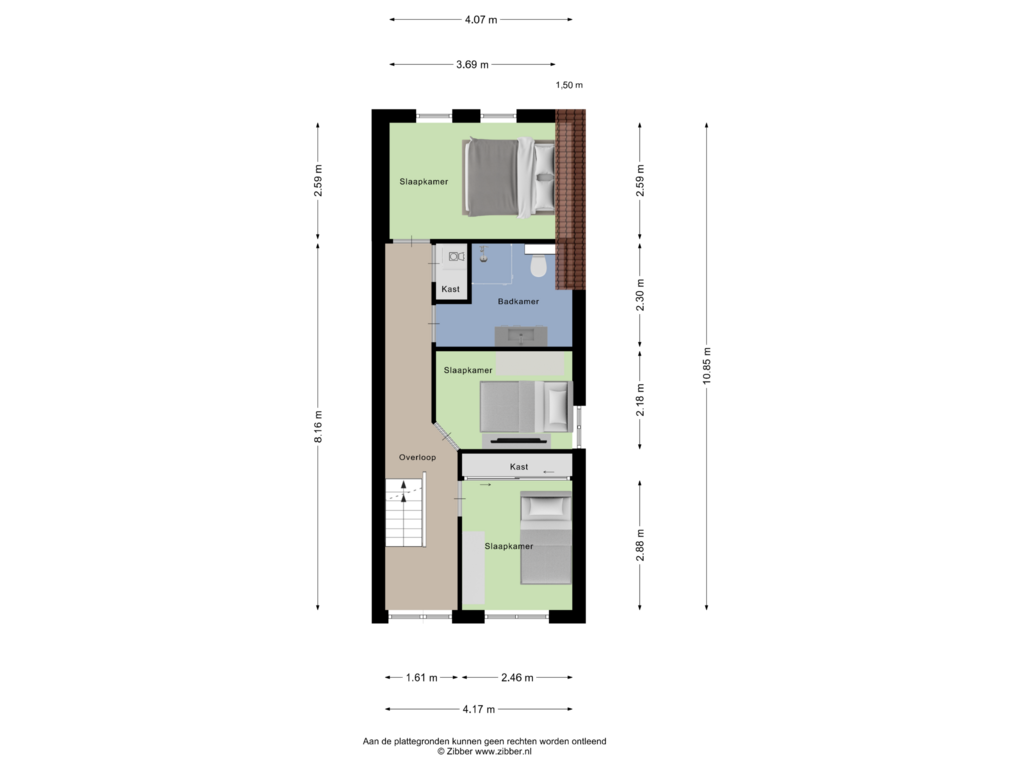 Bekijk plattegrond van Eerste Verdieping van Parallelweg 97