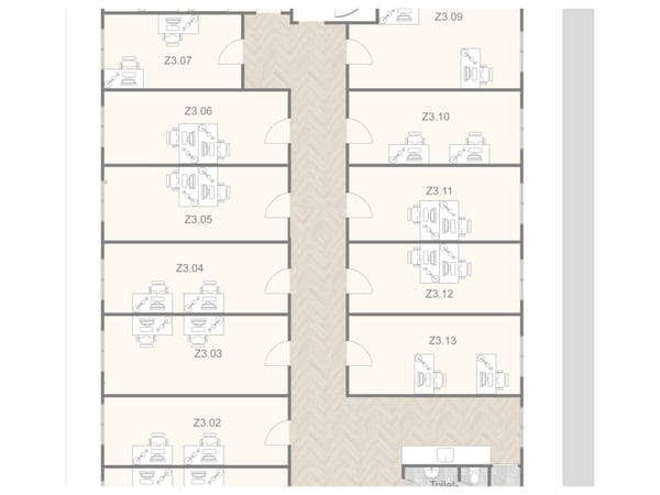 plattegrond derde verdieping