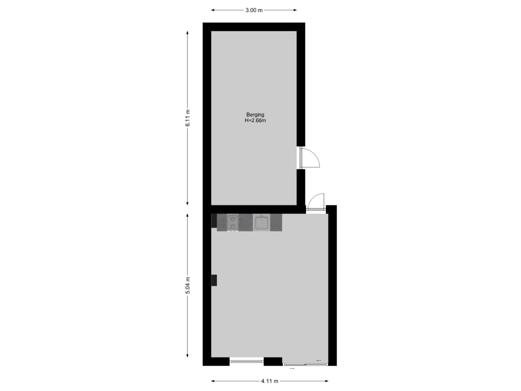 Bekijk plattegrond van Berging van Schoolstraat 11