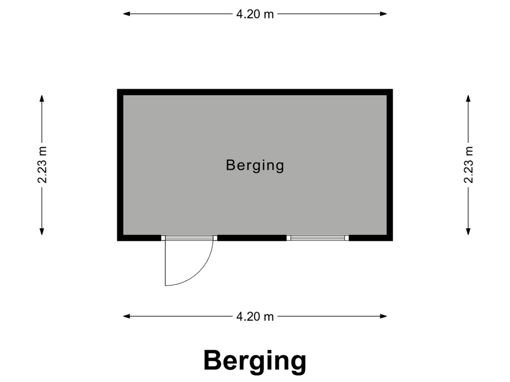 Bekijk plattegrond van Berging van Rozenberglaan 8