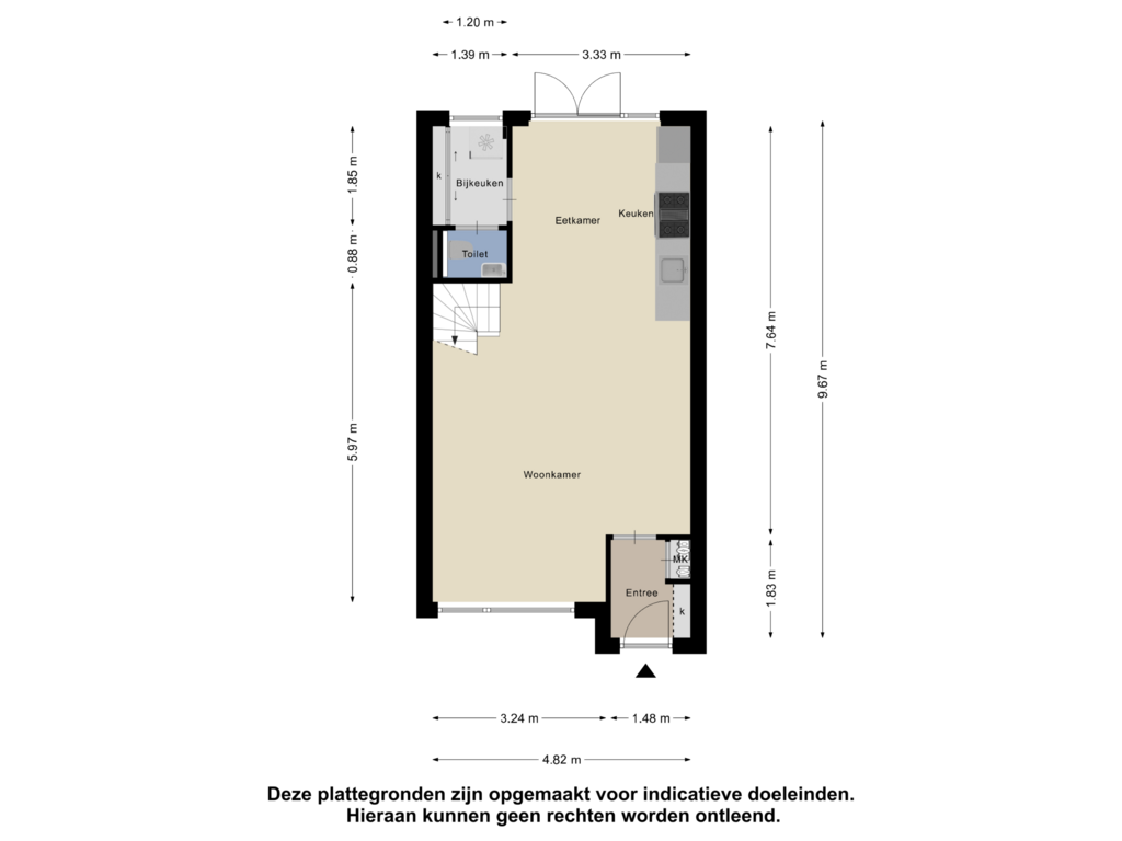 Bekijk plattegrond van Begane grond van Karel Doormanstraat 79