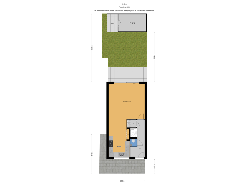 Bekijk plattegrond van Perceeloverzicht van Strausslaan 68