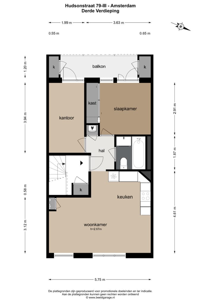 Foto 32 van Hudsonstraat 79-3