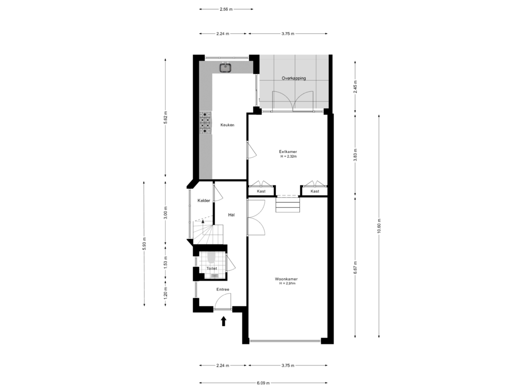 Bekijk plattegrond van Begane Grond van Molenstraat 126