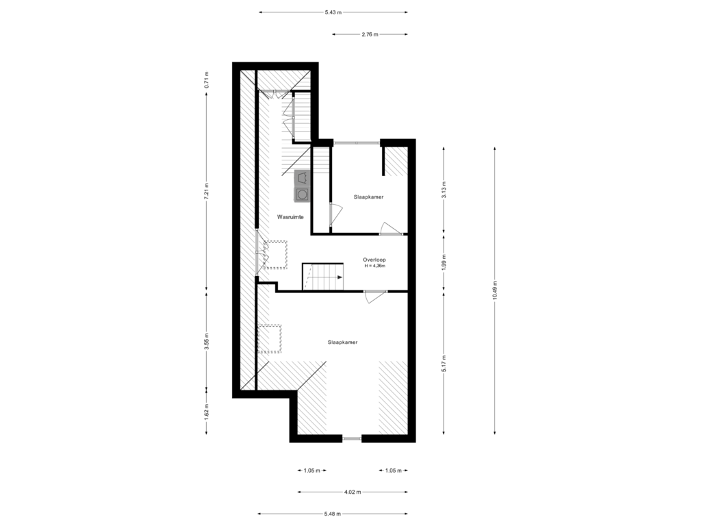 Bekijk plattegrond van 2e Verdieping van Molenstraat 126