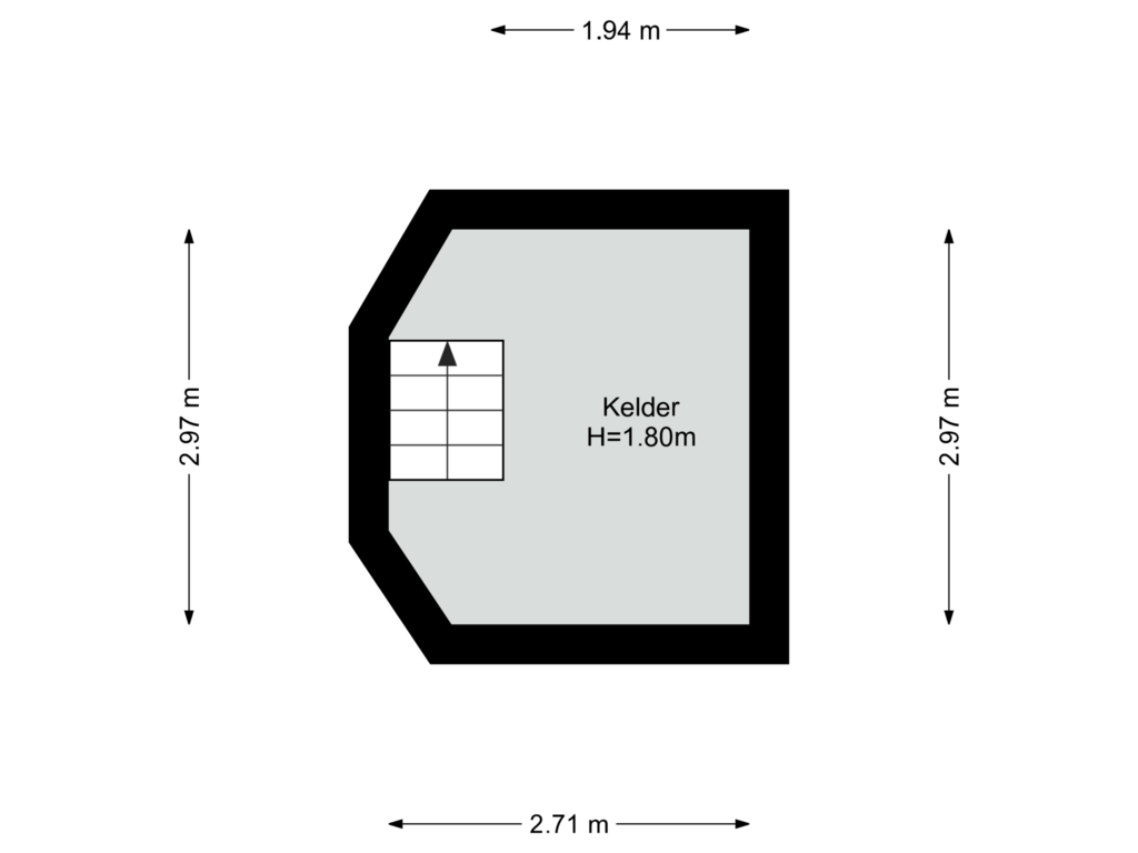 Bekijk plattegrond van Kelder van Molenstraat 126