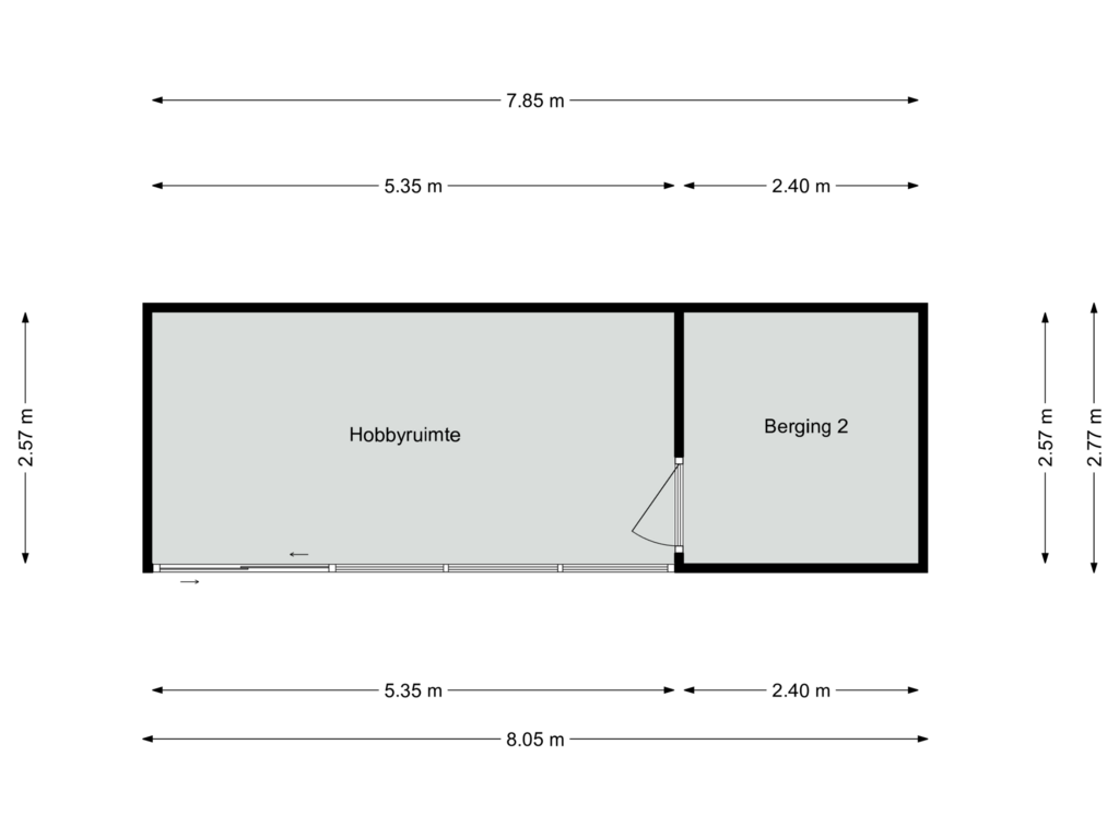 Bekijk plattegrond van Berging 2 van Molenstraat 126