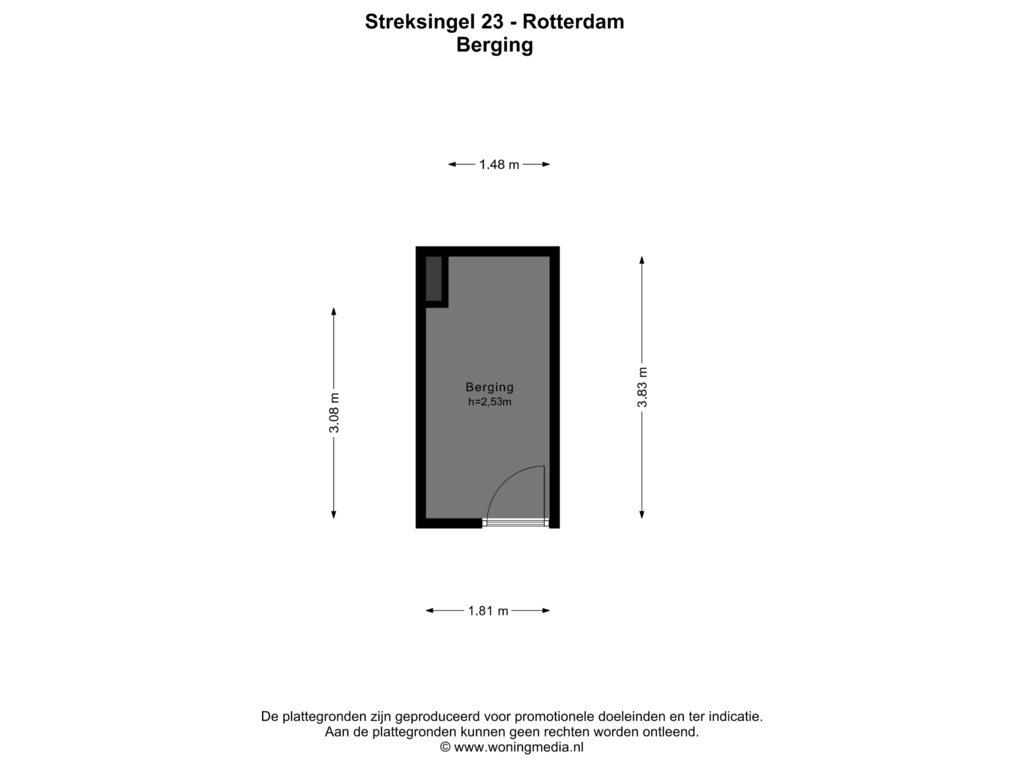 Bekijk plattegrond van Berging van Streksingel 23