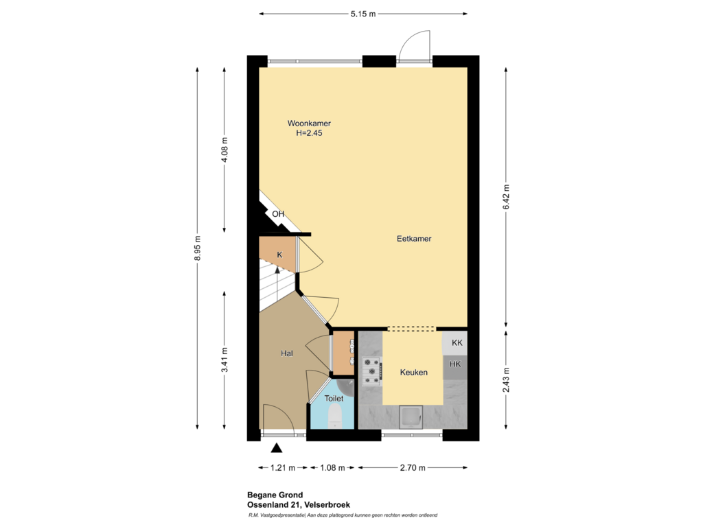 Bekijk plattegrond van Begane Grond van Ossenland 21