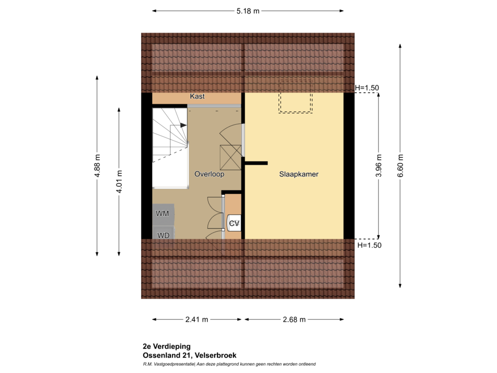 Bekijk plattegrond van 2e Verdieping van Ossenland 21