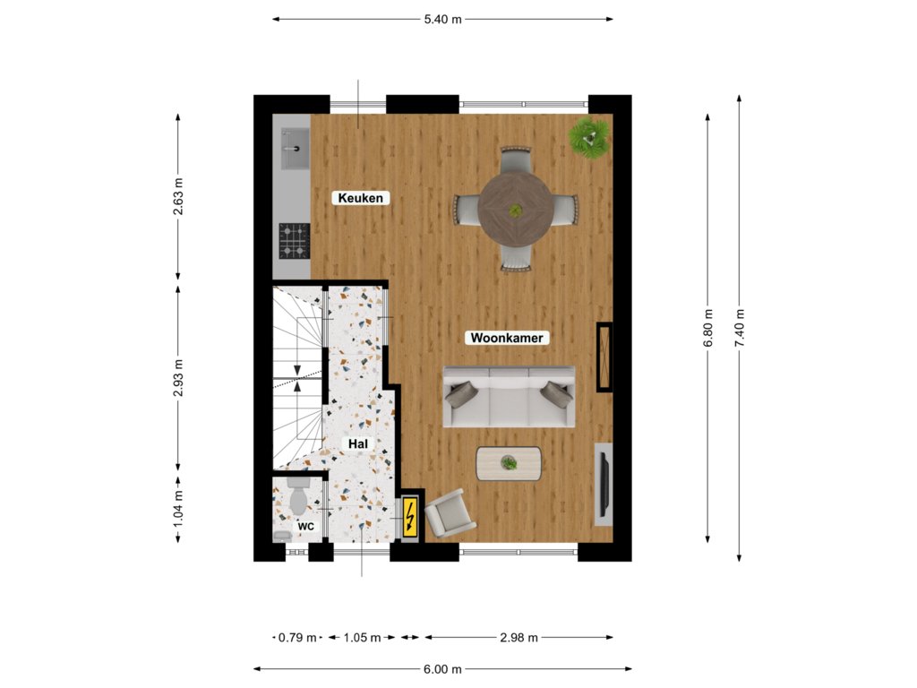 Bekijk plattegrond van Parterre van Nassaustraat 44