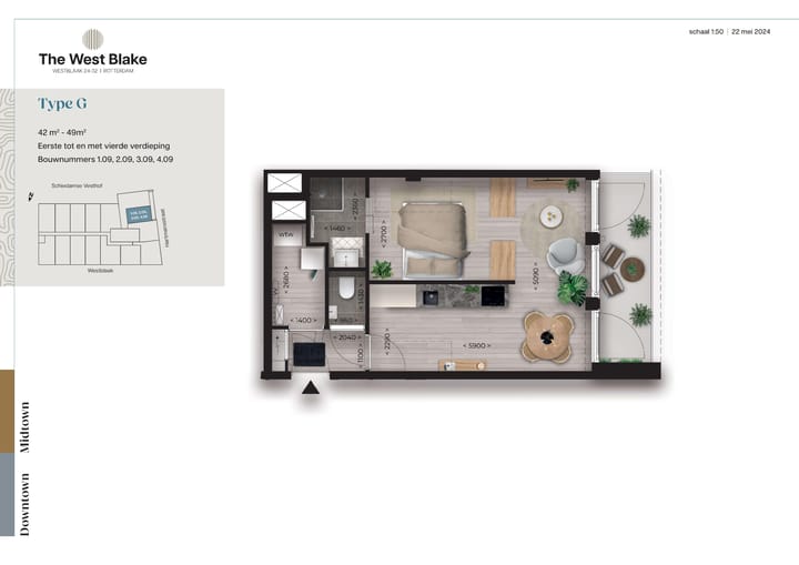 Foto 2 van Westblaak (Bouwnr. 1.09)