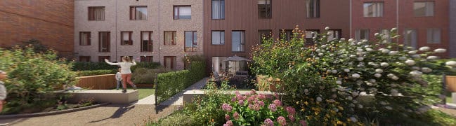 View 360° photo of achtertuin of Cobercokwartier - De Melkontvangst fase 2