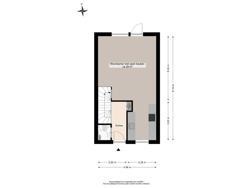 Bekijk plattegrond van Begane grond van Van Eyckstraat 45