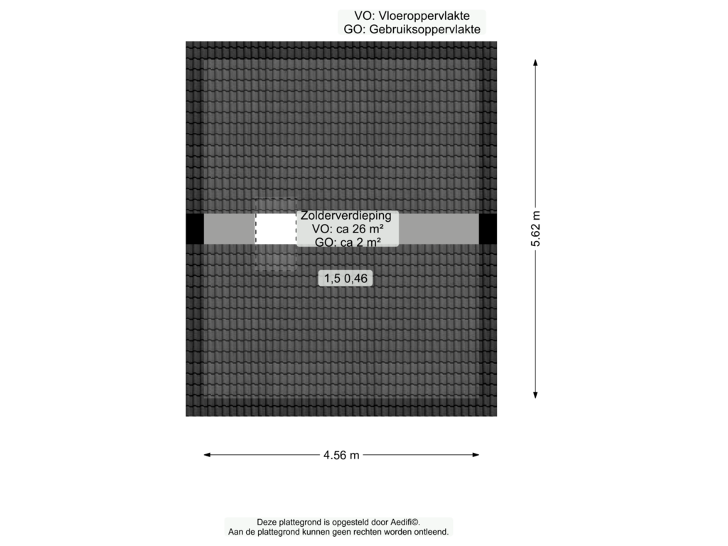 Bekijk plattegrond van Tweede verdieping van Van Eyckstraat 45