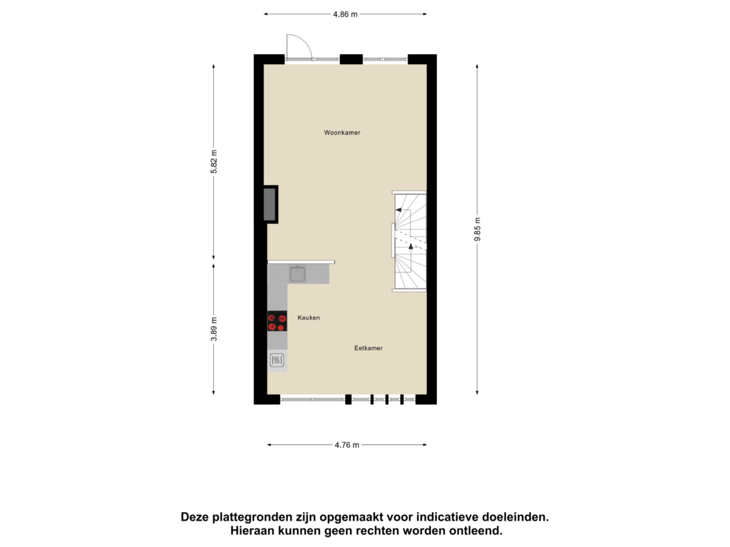 Bekijk plattegrond van Eerste verdieping van Catharina van Zoelenstraat 61