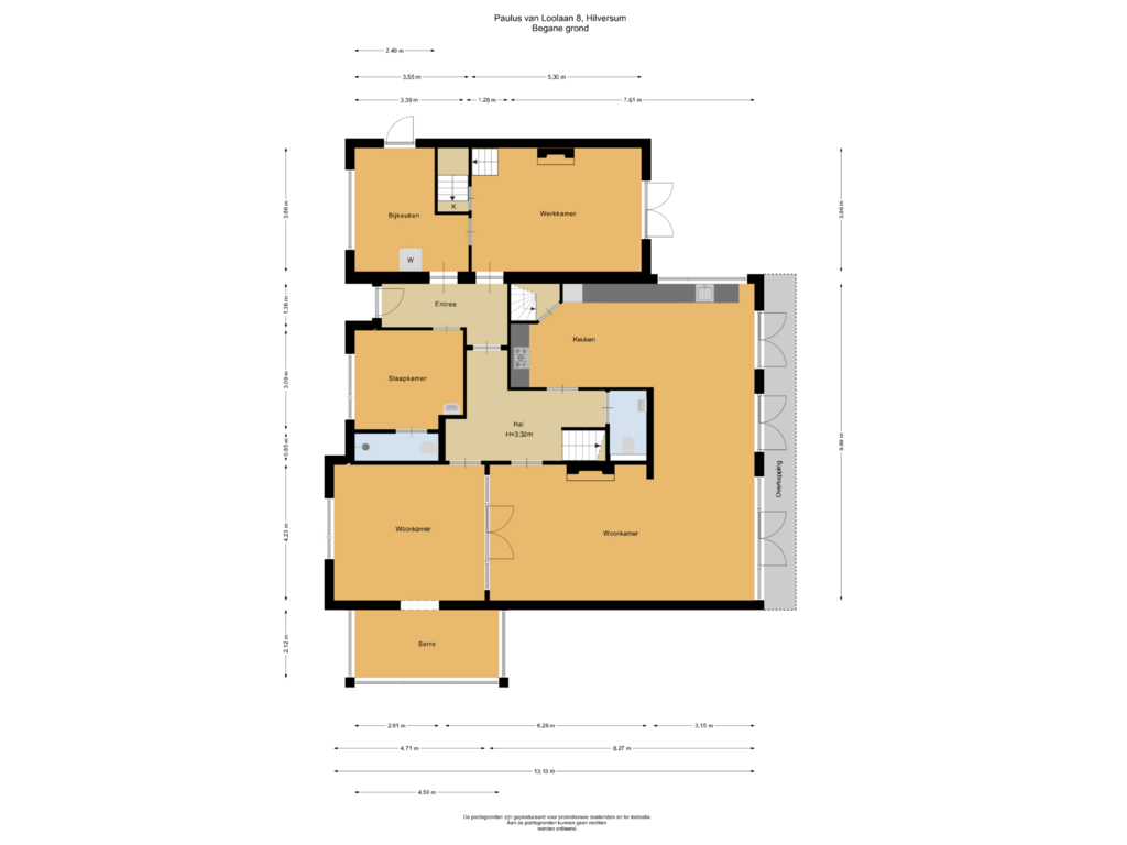 Bekijk plattegrond van Begane grond van Paulus van Loolaan 8