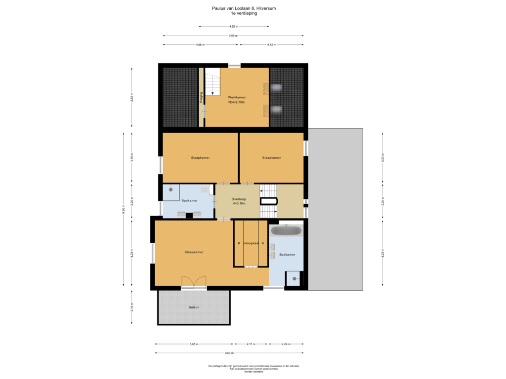 Bekijk plattegrond van 1e verdieping van Paulus van Loolaan 8