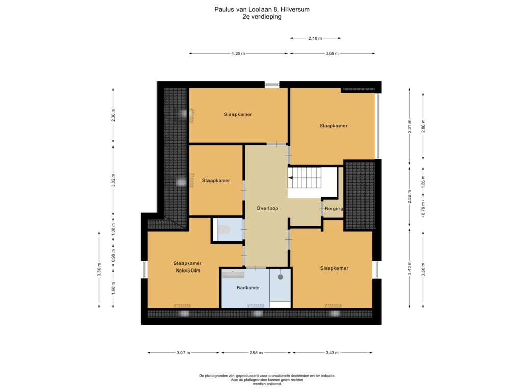 Bekijk plattegrond van 2e verdieping van Paulus van Loolaan 8