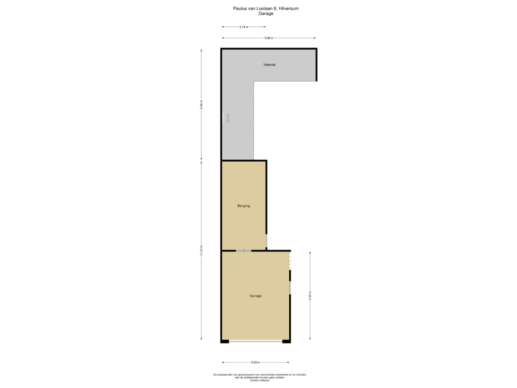 Bekijk plattegrond van Garage van Paulus van Loolaan 8