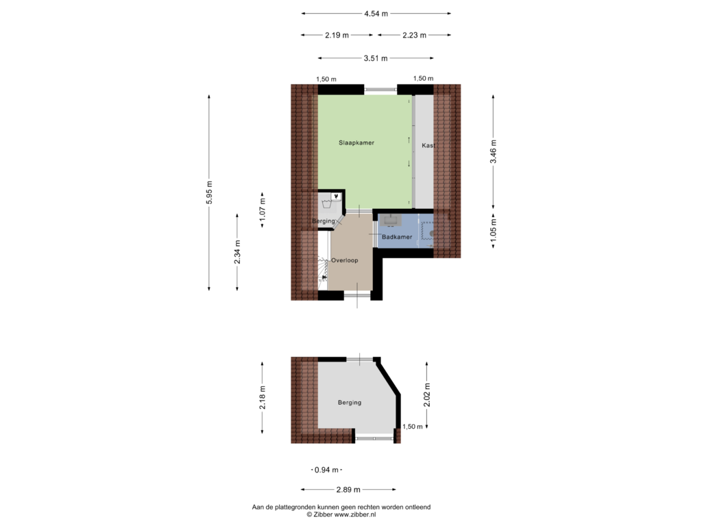 Bekijk plattegrond van Vierde verdieping van Albert Cuypstraat 53-3