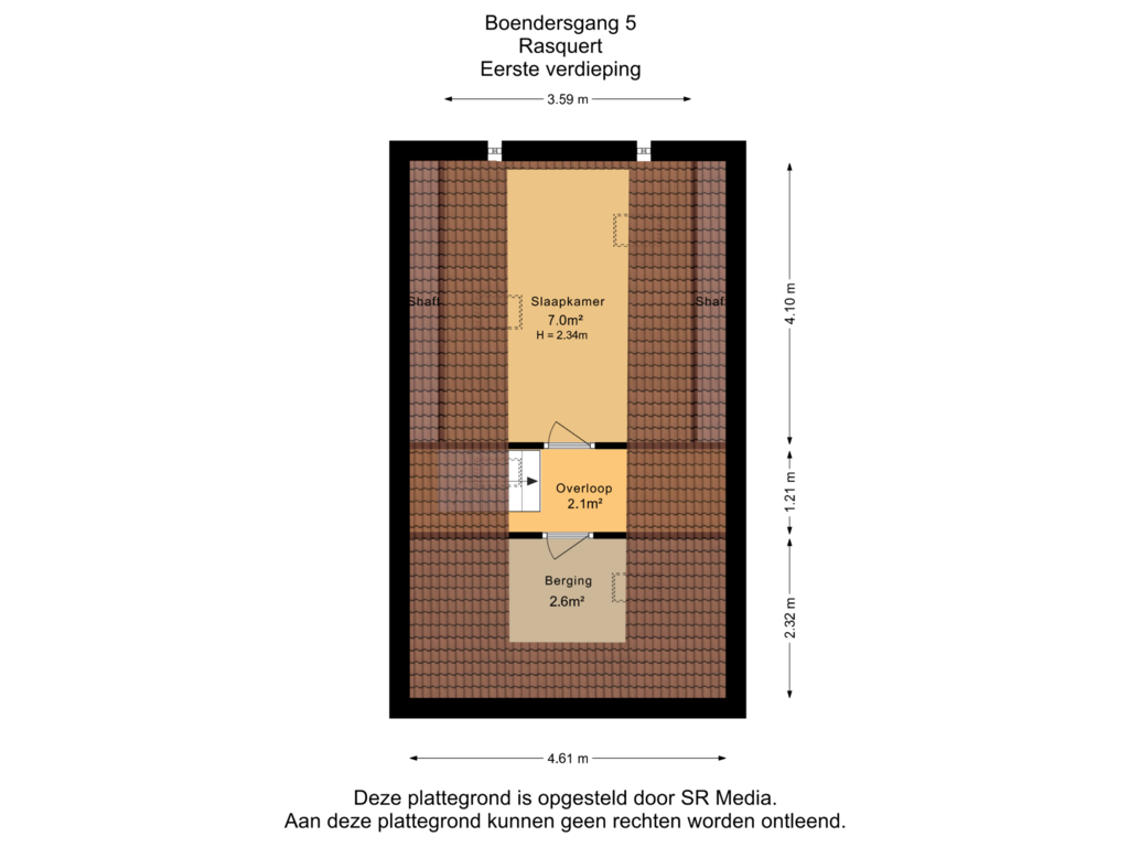 Bekijk plattegrond van Eerste verdieping van Boendersgang 5