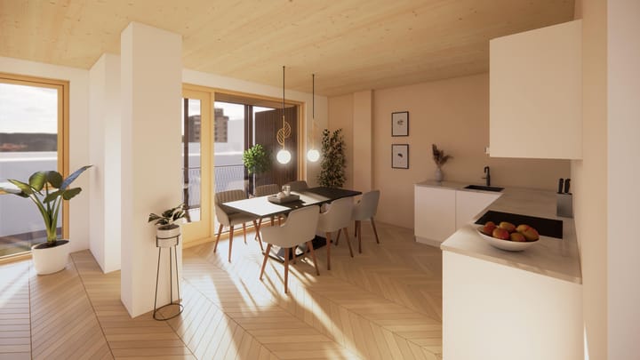 Foto 2 van Vierkamer hoekappartement (Bouwnr. 18)