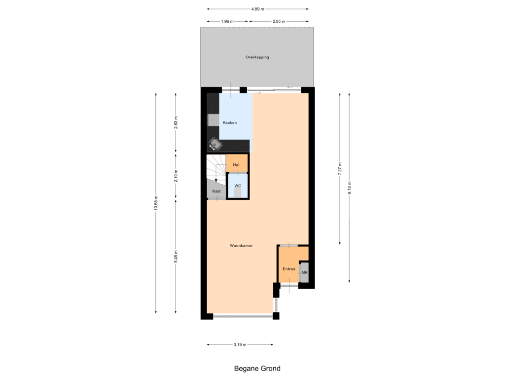 Bekijk plattegrond van Begane Grond van Colijnstraat 3