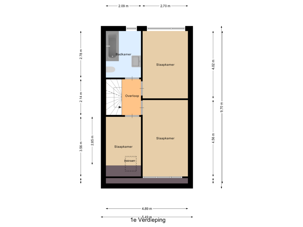 Bekijk plattegrond van 1e Verdieping van Colijnstraat 3