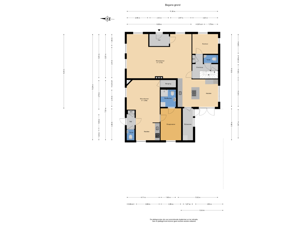 Bekijk plattegrond van Begane grond van Kerkplein 7