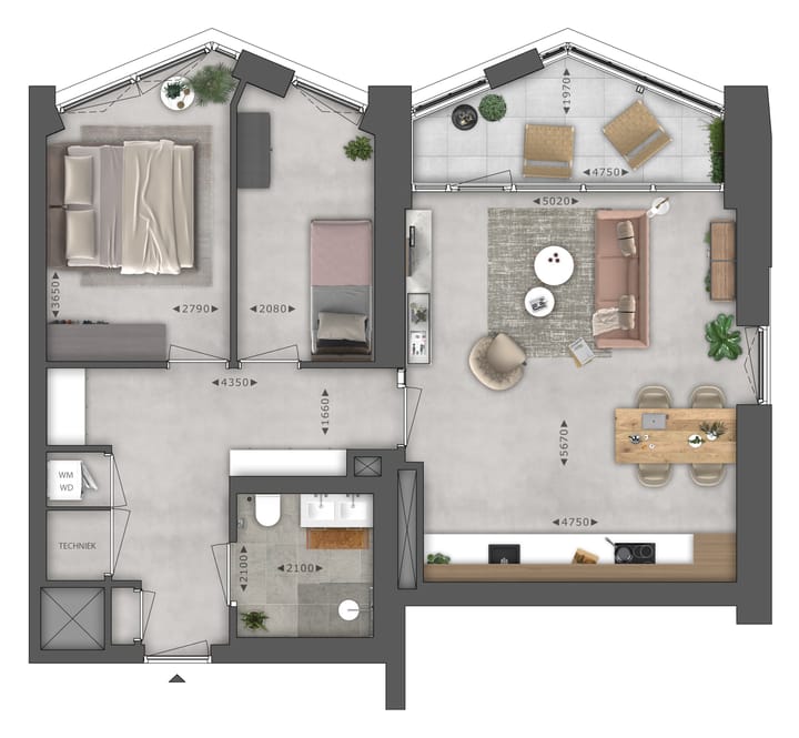 Photo 10 of Type C Breed 3 kamer appartement