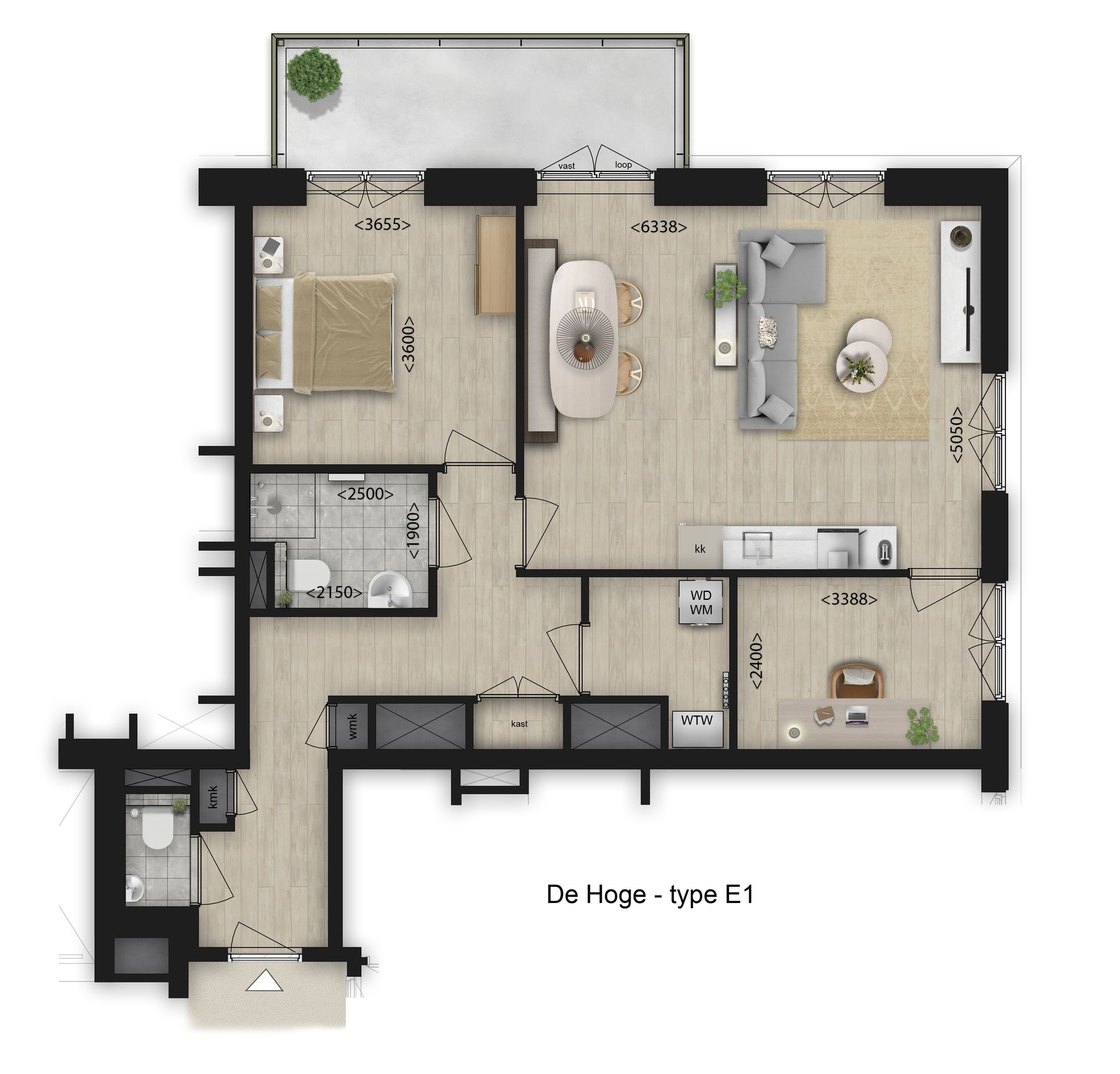 3-Kamer appartement (Bouwnr. 9.05), Hoogvliet Rotterdam, 3191EM, Zuid-Holland, Nederland  
