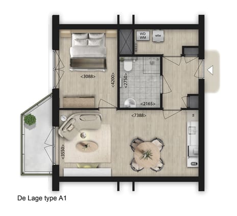 2-Kamer appartement thumbnail