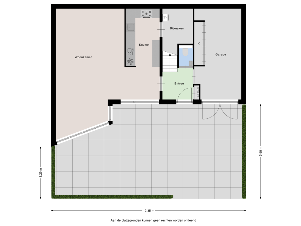 Bekijk plattegrond van Begane grond - tuin van Groot-Bijgaardenlaan 36