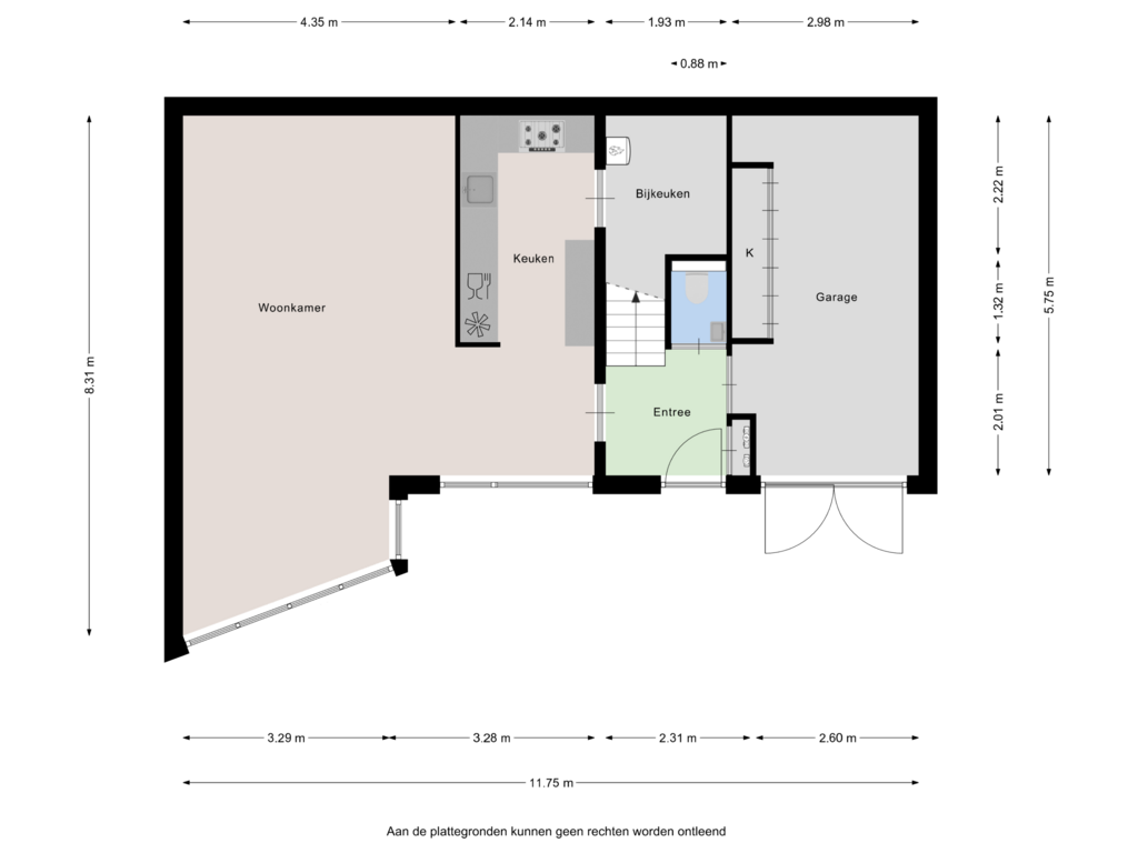 Bekijk plattegrond van Begane grond van Groot-Bijgaardenlaan 36