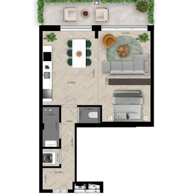 Foto 6 van 2-kamer appartement (Bouwnr. 7.04)