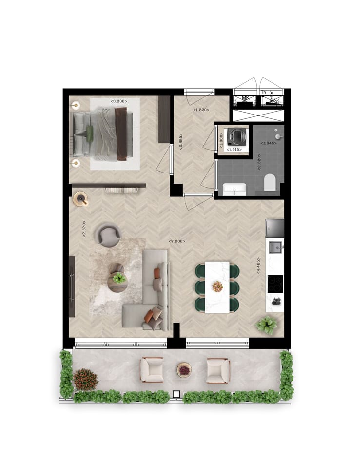 Photo 5 of 2-kamer appartement (Bouwnr. 7.10)