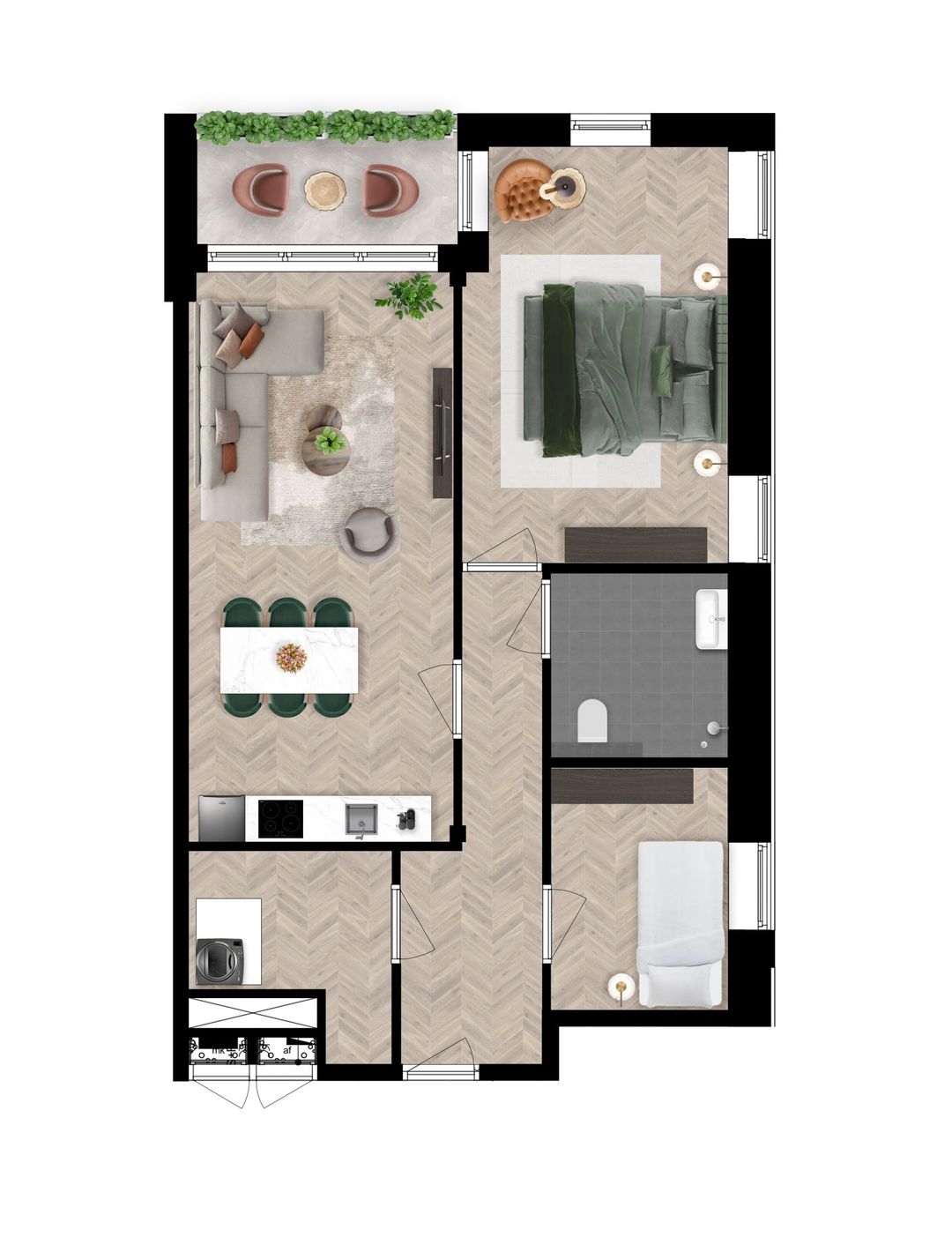 Foto 7 van 3-kamer appartement (Bouwnr. 1.08)