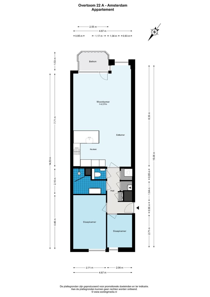 Foto 22 van Overtoom 22-A